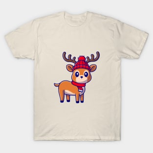 Cute Baby Deer Winter T-Shirt